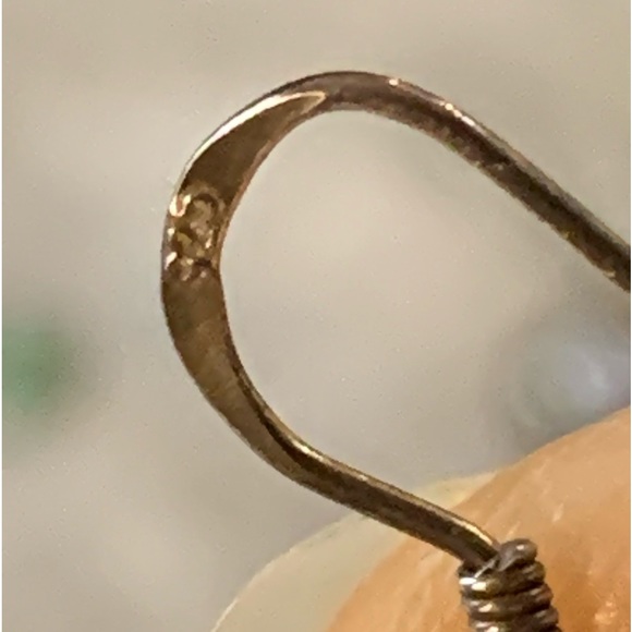 Handmade S925 Sterling Silver Crystal & White Pearl Dangle Earrings, Vintage - Picture 3 of 4